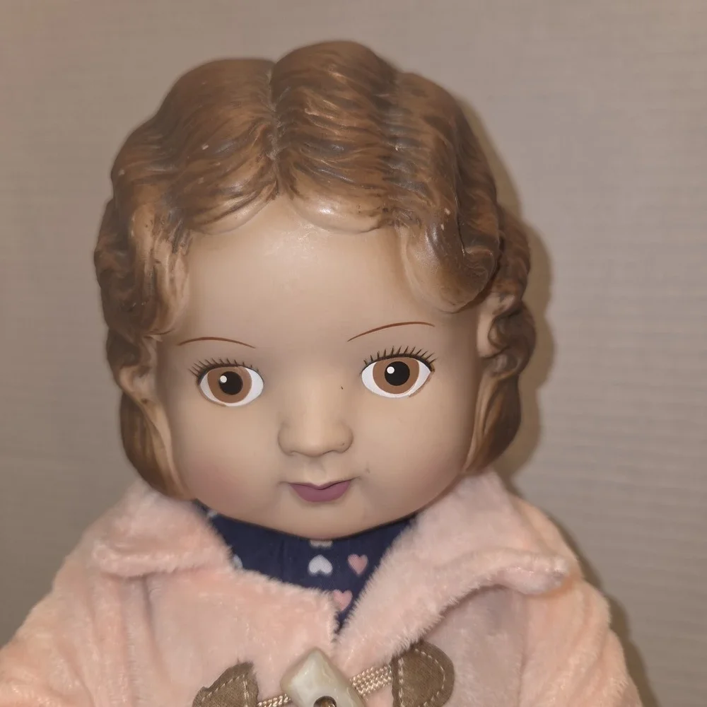 Daisy Kingdom Pansy Craft Doll Brown Hair Brown Eyes Style 4032 Hard PVC Display